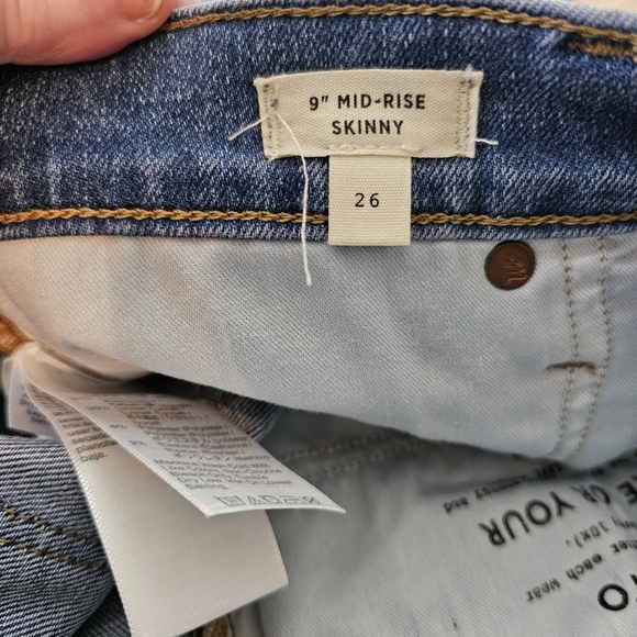 Madewell 9" Midrise Skinny Jeans In 26 - Picture 10 of 12